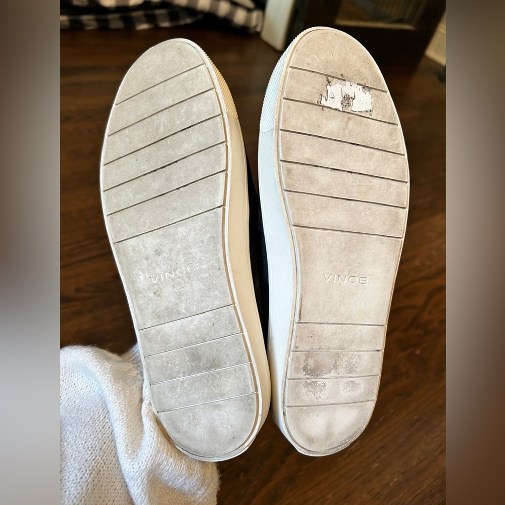 Vince Blair black velvet slip on sneakers - Picture 5 of 6